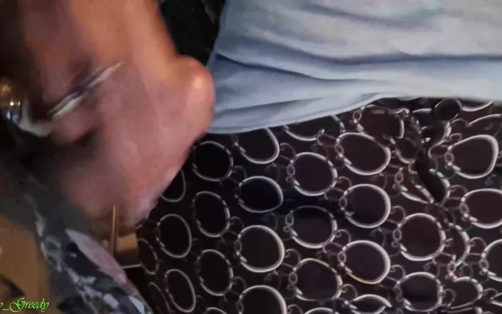 Les Gourmands: MILF Jerks off Hubby's Big Cock in Her Sexy Thong...