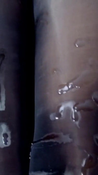 First footjob and thick cum on tight