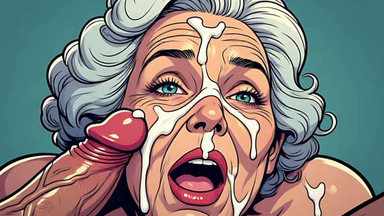 AI Porn: Vintage Cartoon Style Facials