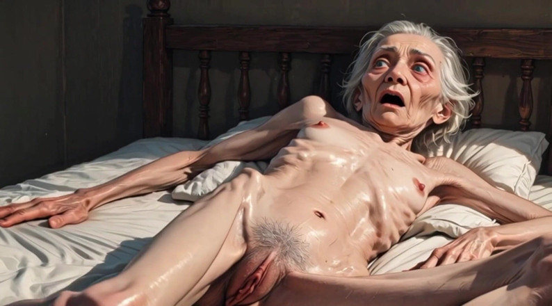 YOUR BEST FANTASY: Masturbare cu bunicuță păroasă păroasă extrem de slabă - frecare de...