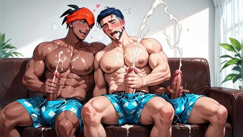 AI gay porn: 大鸡巴同性恋性爱大屁股