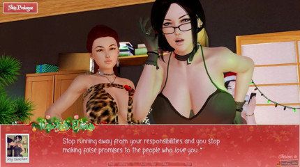 Cumming Gaming: Sınırsız Noel [xmas hentai porno oyunu] seksi orta yaşlı seksi kadınla 2...