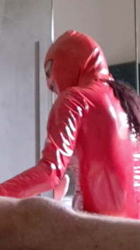 MILF in Latex Catsuit Gives Blowjob and Swallows Cum