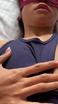 Nipple Play & Big Nipples Cum Play by Small Tits Asian Teen - 4 Cum Shots on Tiny Tits of Skinny Teen - Big Asian Nipple Fetish
