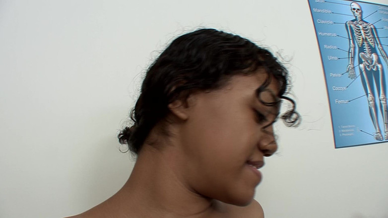 THAGSON 18+: Brunette Babe in Erotic Fetish Play with Measurements and Suction