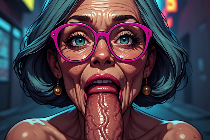 AI Porn: Неоновые искусство сосания члена