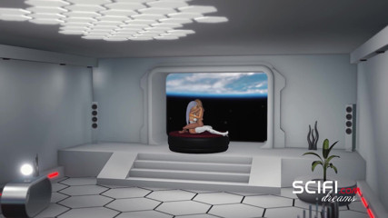 3dxpassion-transgender: Sci-Fi místnost. Mladá dívka je tvrdě ošukána sexy ženou, android dickgirl...