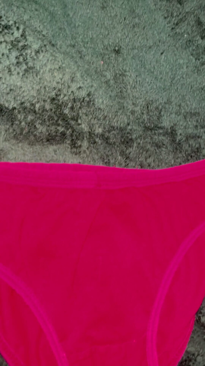 Cumlover35804: My Exgirlfriend Shreya's Red Sniffing and Panties Cum