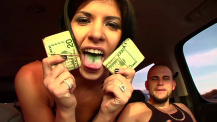 TeenXXX Stories: Small titted brunette teen sucks big dick in the car