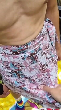 Fucking Sucker in a Skirt and Leggings. Cum. Exclusive Fuck in the Park in Public