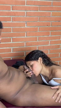 Black Man Fucks Petite Stepsister and Showers Her with His Cock Milk