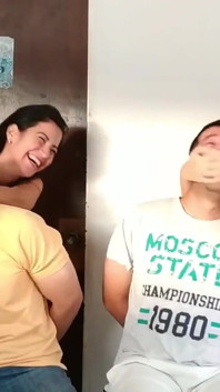 Ojczym i pasierb tag-team do gag upokorzenia