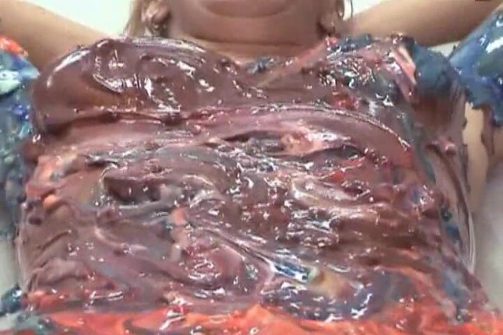 Radical: homemade messy porn - painted body porn