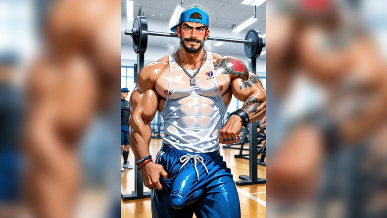 Office boy: Гей трахает задницу в спортзале и сперму