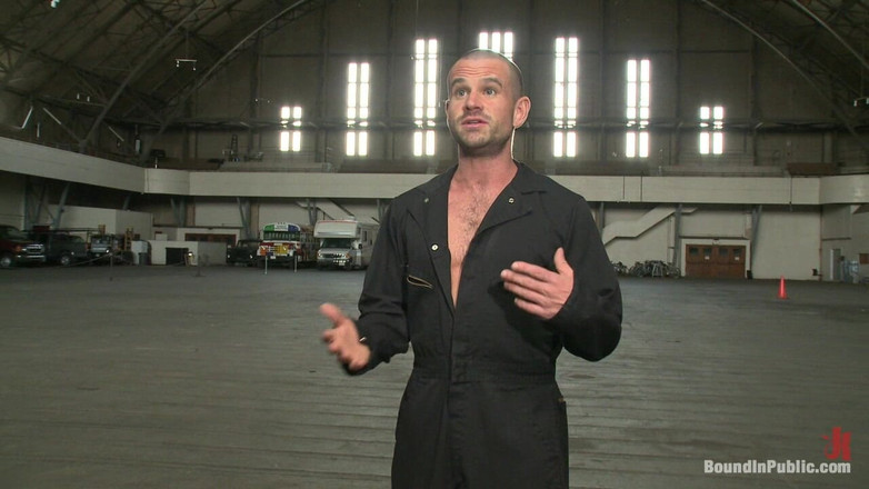 Bound in public: Handyman with a Big Cock Gets Tied up and Used...