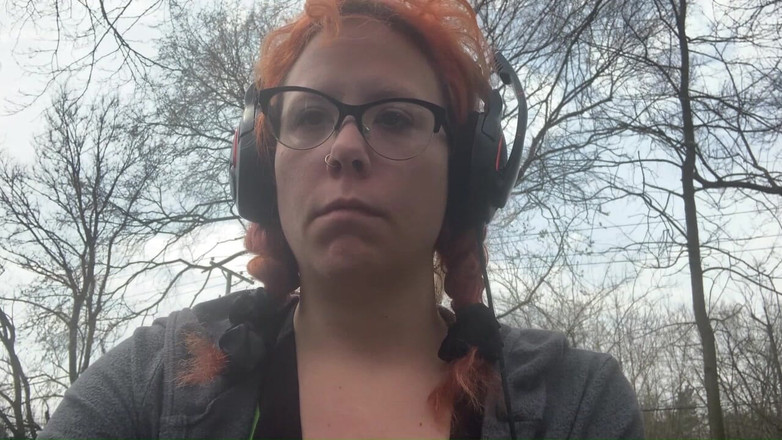 Deanna deadly: Big Yawns While Sitting Outside