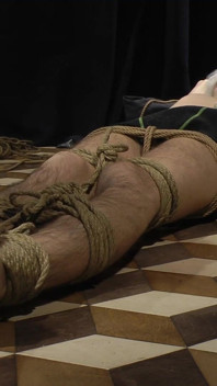 Nicky Tickling Roped Floor
