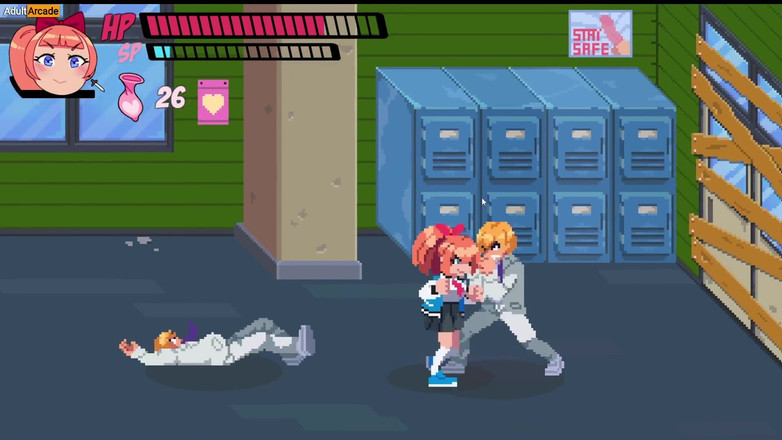 LewdArcade: Genç kız zorba erkeklerin götünü tekmeliyor - sıska şehirli kızlar hentai yandan...