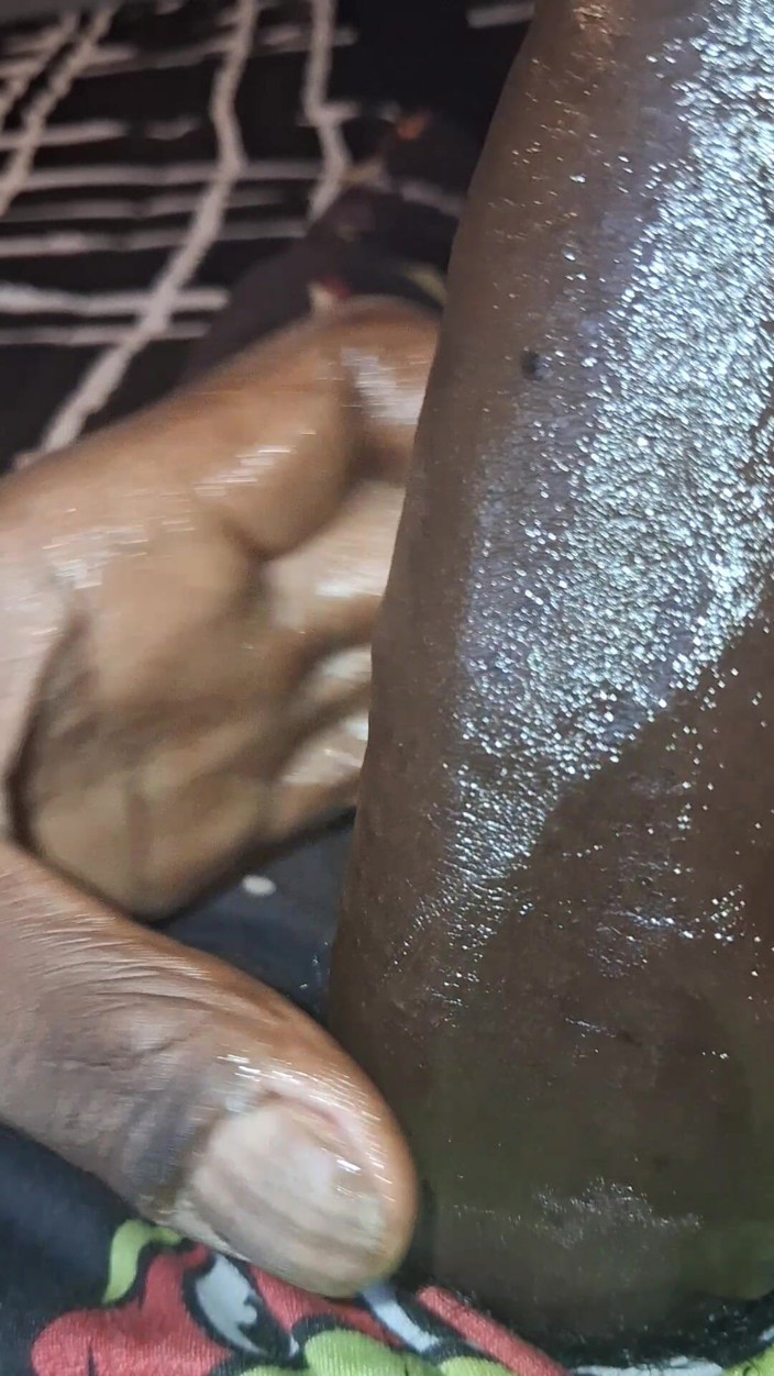 Chocolate Meat Stick: Massive BBC Stroking