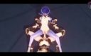 Velvixian: Genshin Impact - Layla - сексуальная наездница + кримпай