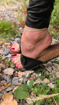 Long Red Toenails