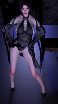 Cao Ying diosa pixelada con un gran trasero - animación 3D