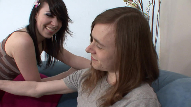 Hot Girlz: Teen brunette teen Dakota Charmes takes her guys huge cock
