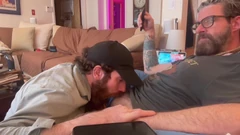 Late Night BJ for Husband Cum Swallow