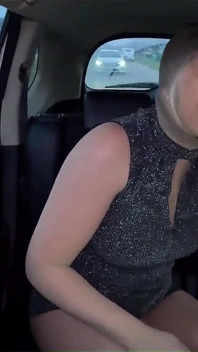 Risky Public Trip in Full Pantyhose Encasement Nylon Doll in the Car