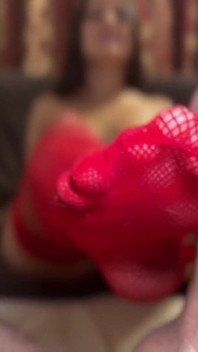 Fishnets Footjob