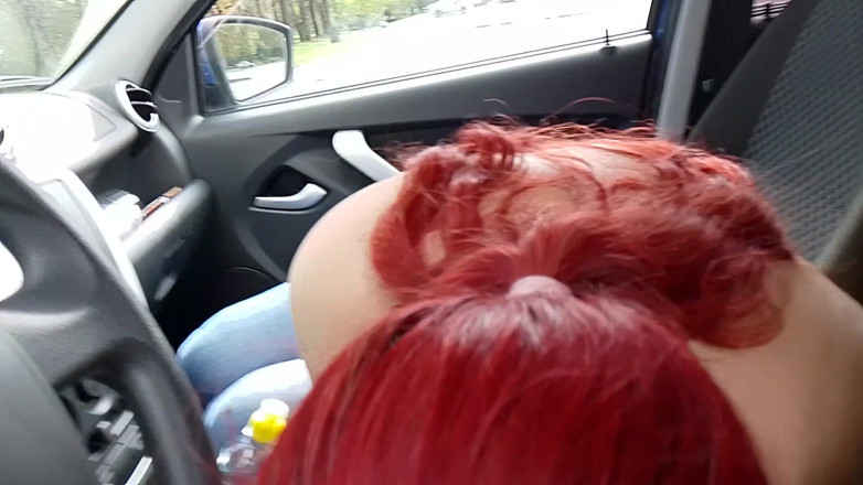 TaigaCouple84: I'm a Russian Slut, Giving a Topless Blowjob in a...