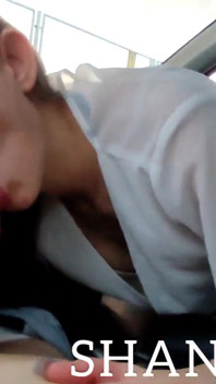 Public Car Blowjonb Cum in Mouth Swallow