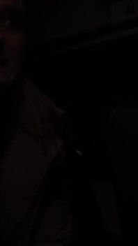 At Night on the Bus in the Parking