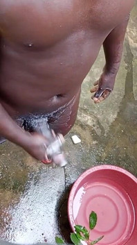 Nudist African Boy with Very Huge Black Get with Perfect Outdoor Massage