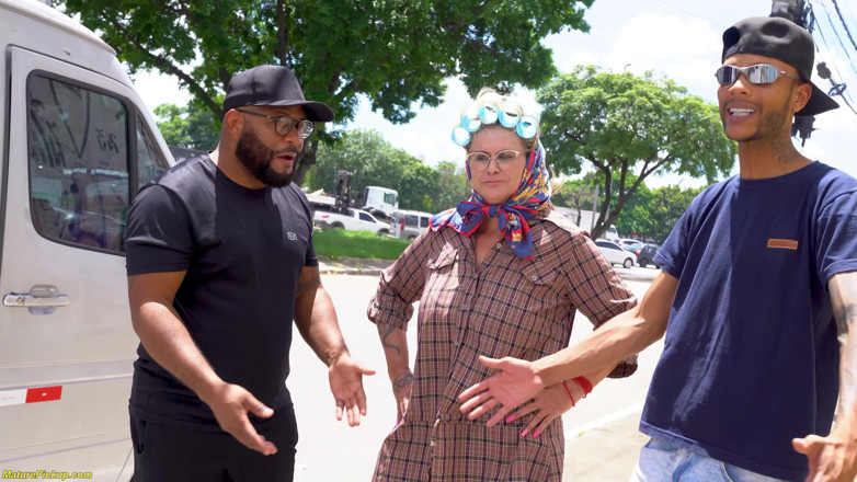 MaturePickup: Busty Mature Picked up for Anal Groupsex