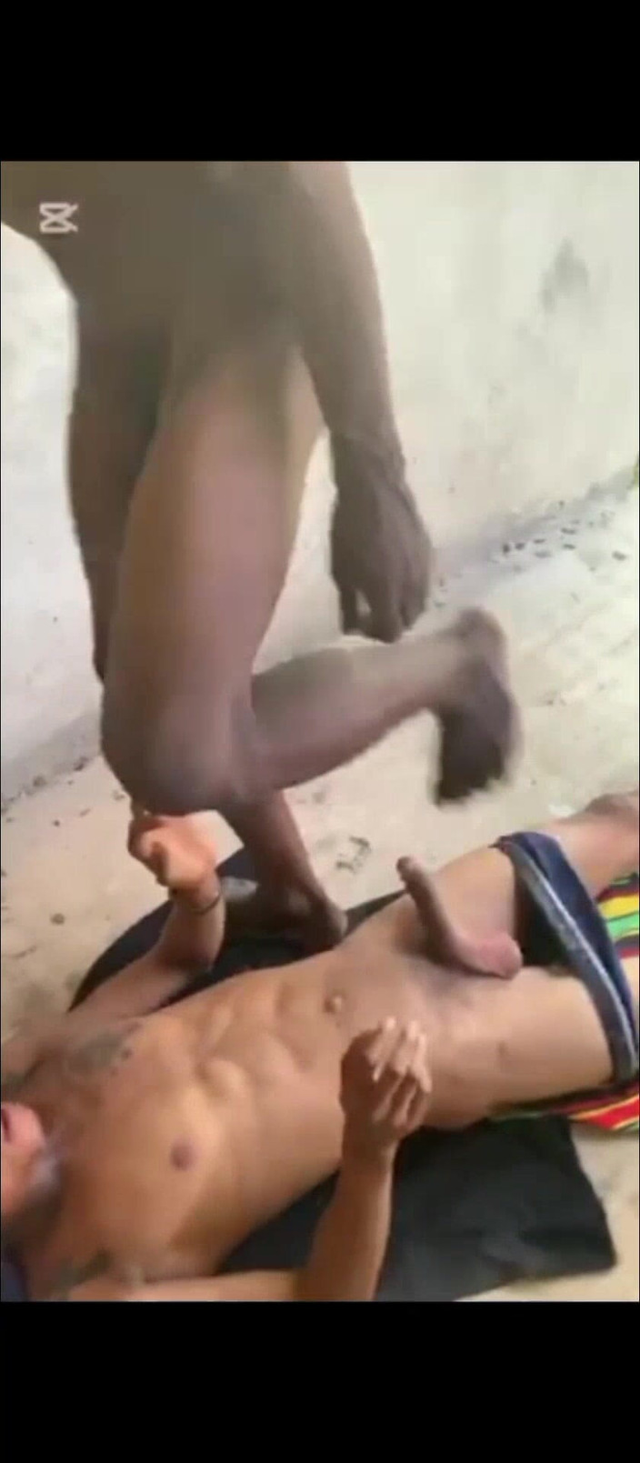 Sweetass132: Three Black Guys Fuck Outdoor in a Farm