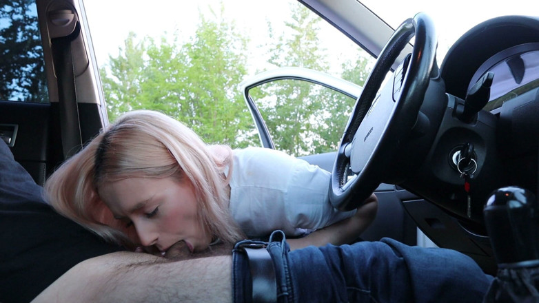 AnnaReyBlonde: Stranger Girl Blowjob in His Car
