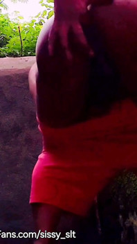 Shemale, Ladyboy Sissy Slave Piss Outdoors Compilation