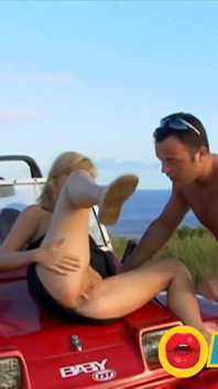 Big tits blonde slut has anal pounding outdoors