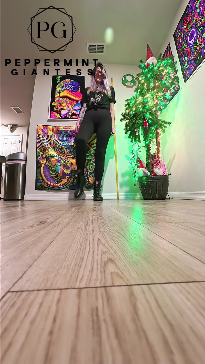 Peppermint Giantess: 6'7 Giantess in Doc Martens Stomping Hard Vicious Slow-mo Stomps