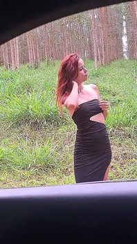 Flash dick ke seorang gadis di dalam mobil!