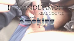 Auto rauchen, blowjob, mund-sperma