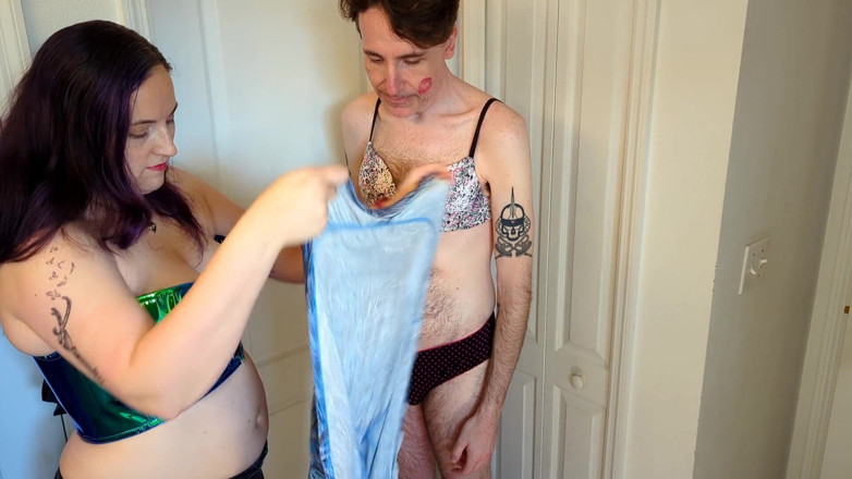 Always Fun No Pants: Гаряча дружина мамка замикається і одягає рогоносця перед фемдом вечіркою!