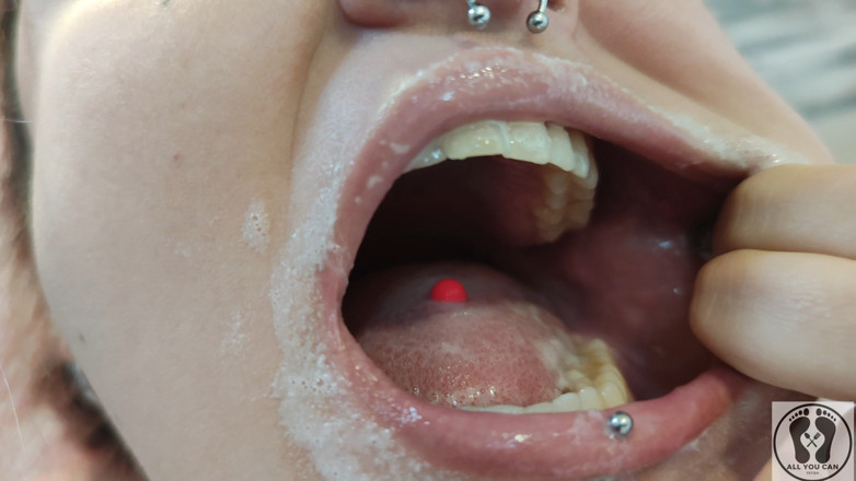 All You Can Fetish: 4k lengua boca uvula cara cepillos de dientes buena calidad...