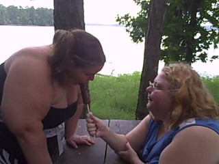 BBW nurse Vicki adventures with friends: 2 BBW share a chocolate treat