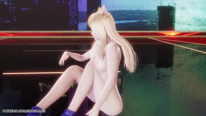 3D-Hentai Games: Kda - плохой показывает тебе Ahri Hot, обнаженная лига легенд, хентай без цензуры