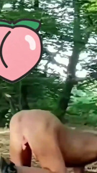 Ass on Full View in a Forest
