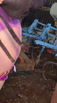 Threesome at the Farm: the Neighbor Ends up in My in Front of My Stepson