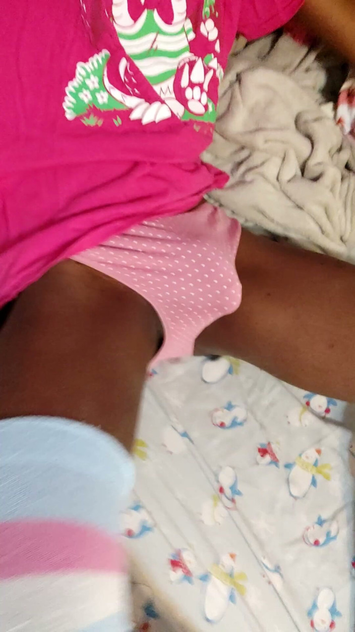 PawgrammerSocks: Black Femboy Shows You His Panties Bulge and Ass