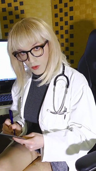 Waktu Rundingan dengan Tranny Doc Helena! Mari Uji Pancutan Awak! Joi Jerman